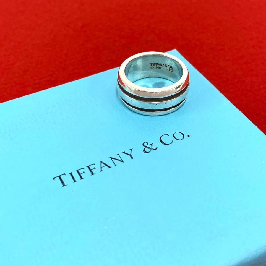 ティファニー グルーブ ド リング 925 #8 ライン シルバー TIFFANY&Co.（ティファニー） 極 美品 ヴィンテージ グルーブド ダブル