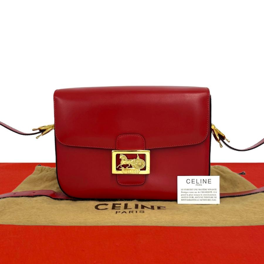 CELINE（セリーヌ） ほぼ未使用 保存袋付き ヴィンテージ ロゴ 馬車