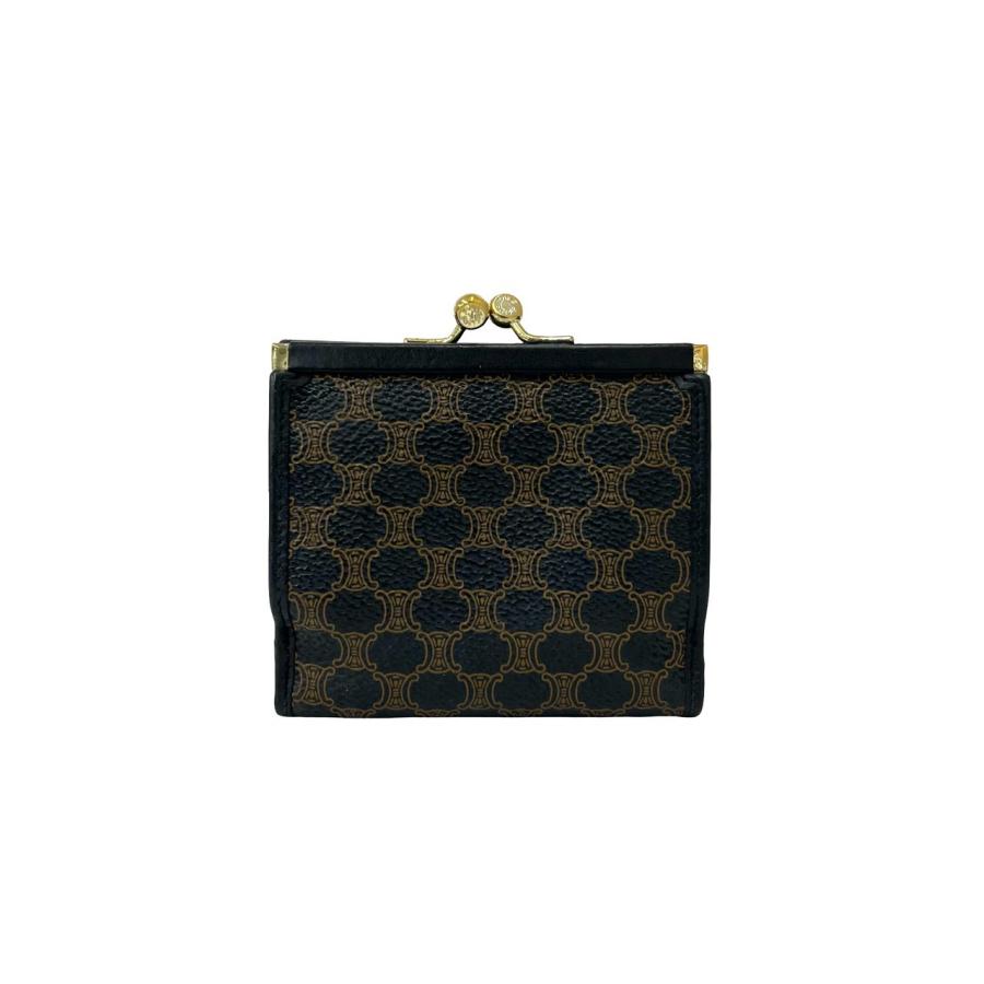 CELINE セリーヌ 黒マカダム ブラゾン 折り財布 PVC トリオンフ 美品 CELINE（セリーヌ） 極 美品 ヴィンテージ マカダム ブラゾン 柄