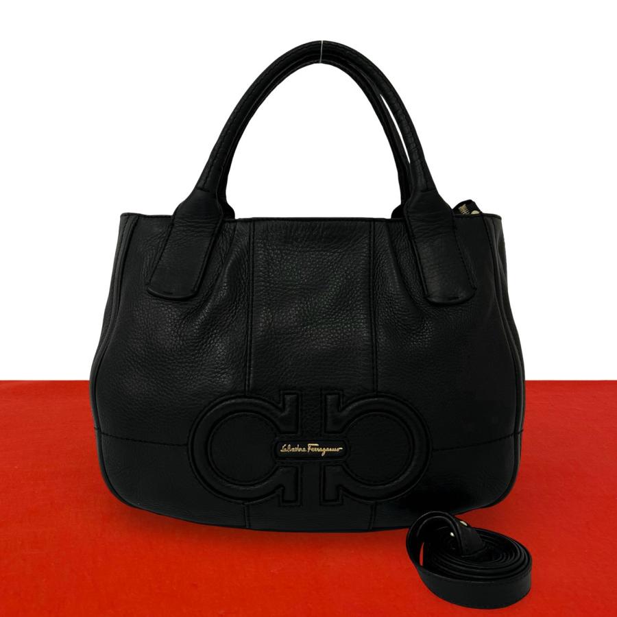 極 美品 Salvatore Ferragamo サルヴァトーレフェラガモ イジー 