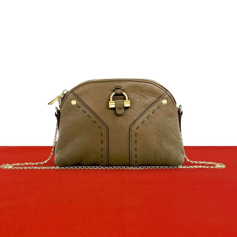Yves Saint Laurent（イヴ・サンローラン） 極 美品 ミューズ レザー 