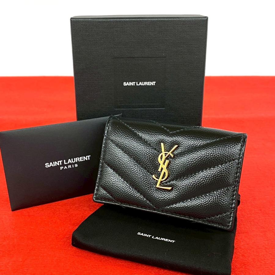 極 美品 箱付き SAINT LAURENT PARIS サンローランパリ YSL カサンドラ