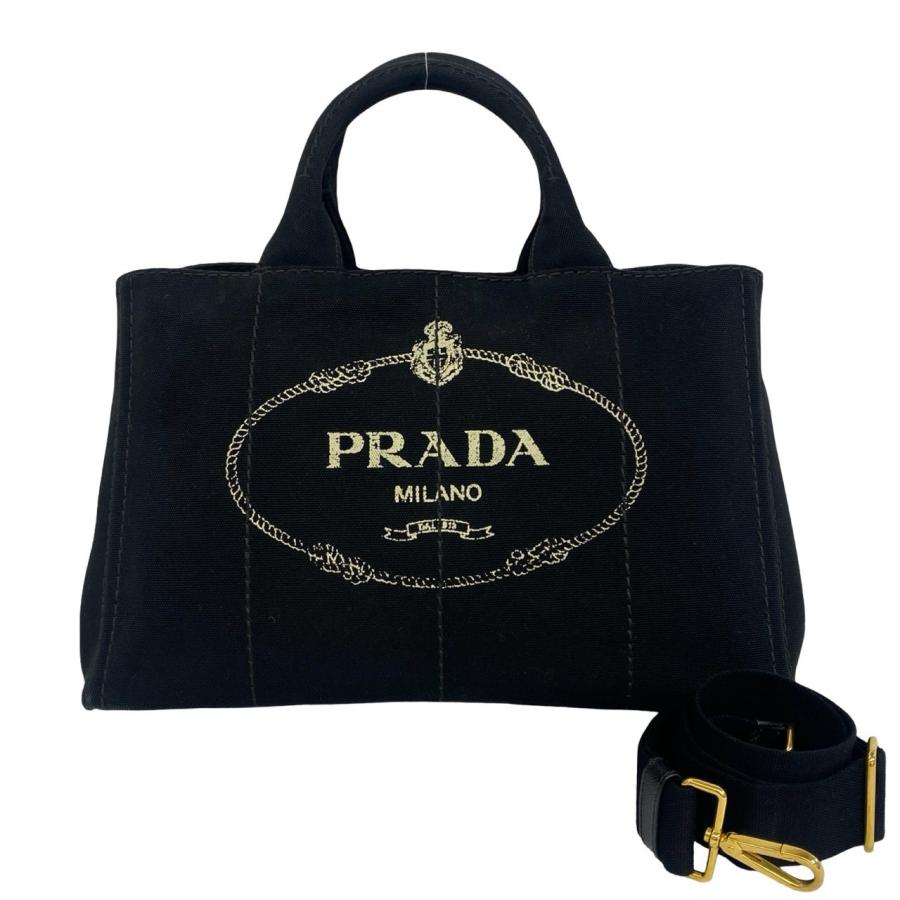 PRADA（プラダ） 極 美品 カード付き カナパ 三角ロゴ 金具 キャンバス 