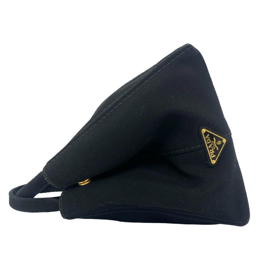 PRADA（プラダ） 極 美品 カード付き カナパ 三角ロゴ 金具 キャンバス