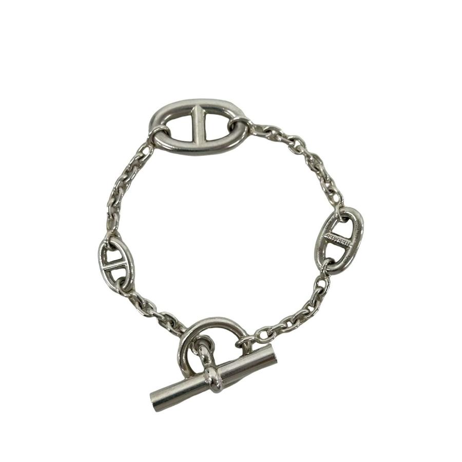 【美品】エルメス ファランドール LG シルバー ブレスレット 箱あり 即発送 HERMES（エルメス） 極 美品 保存箱付 ファランドール LG ブレスレット