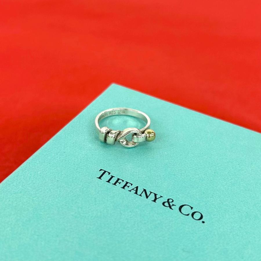 TIFFANY&Co.（ティファニー） 極 美品 ラブノット リング フック＆アイ