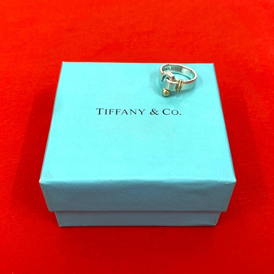 ティファニー❤️フック＆アイ コンビ リング 12号 シルバー 18K TIFFANY&Co.（ティファニー） 極 美品 コンビ リング フック＆アイ