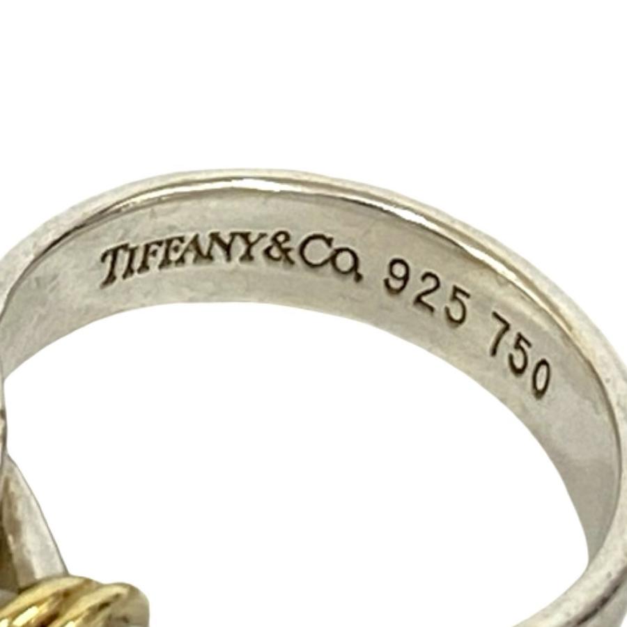 ティファニー❤️フック＆アイ コンビ リング 12号 シルバー 18K TIFFANY&Co.（ティファニー） 極 美品 コンビ リング フック＆アイ