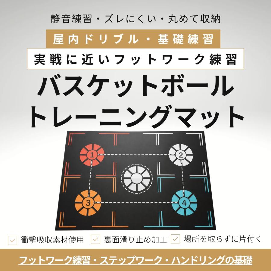 バスケットボール トレーニングマット バスケ 室内 トレーニング マット バスケ用品 ジュニア 防音 |  | 01