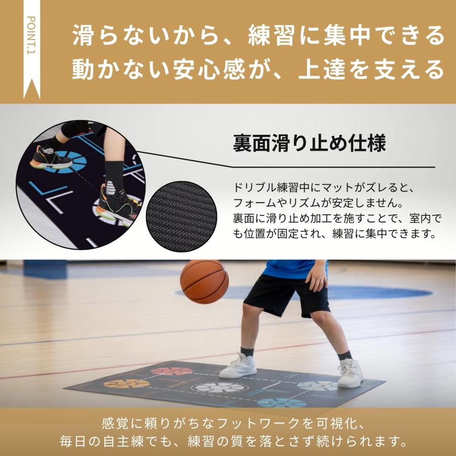 バスケットボール トレーニングマット バスケ 室内 トレーニング マット バスケ用品 ジュニア 防音 |  | 02