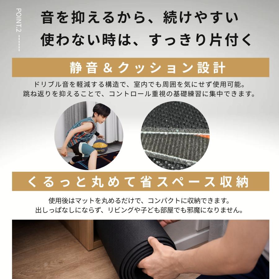バスケットボール トレーニングマット バスケ 室内 トレーニング マット バスケ用品 ジュニア 防音 |  | 03