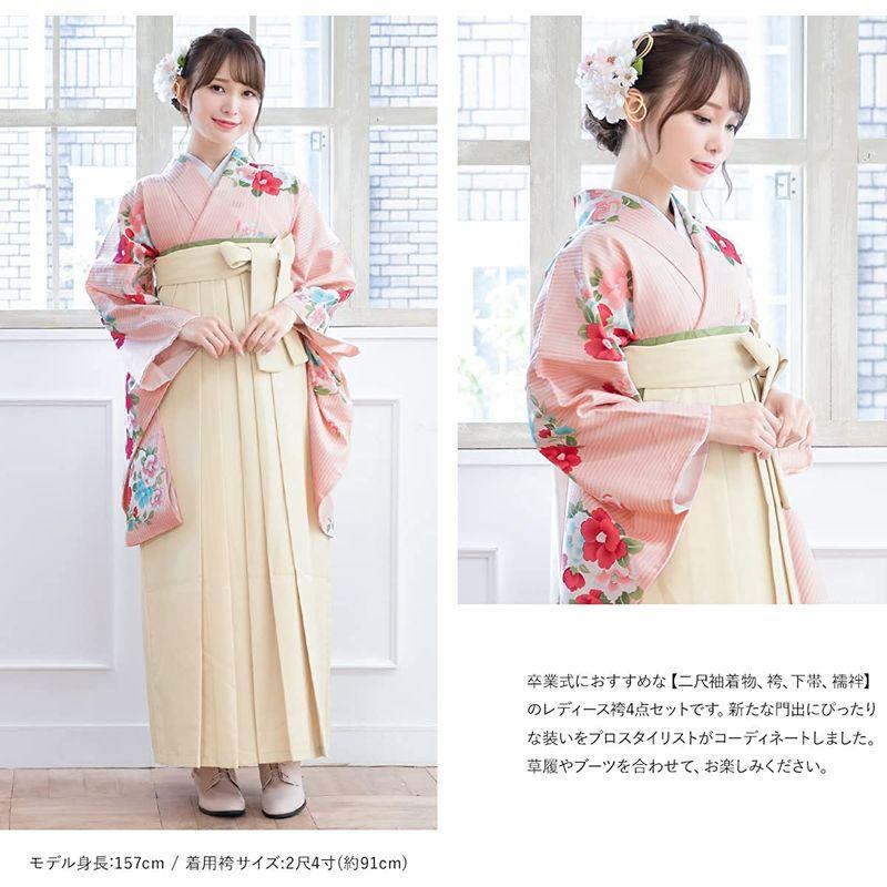 SOUBIEN ソウビエン 袴4点セット（二尺袖着物/無地袴/襦袢/下帯） 卒業