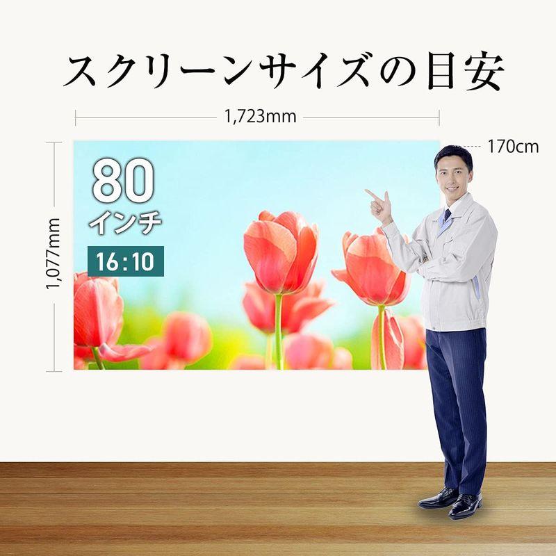 シアターハウス プロジェクター スクリーン モバイル 自立式 80インチ