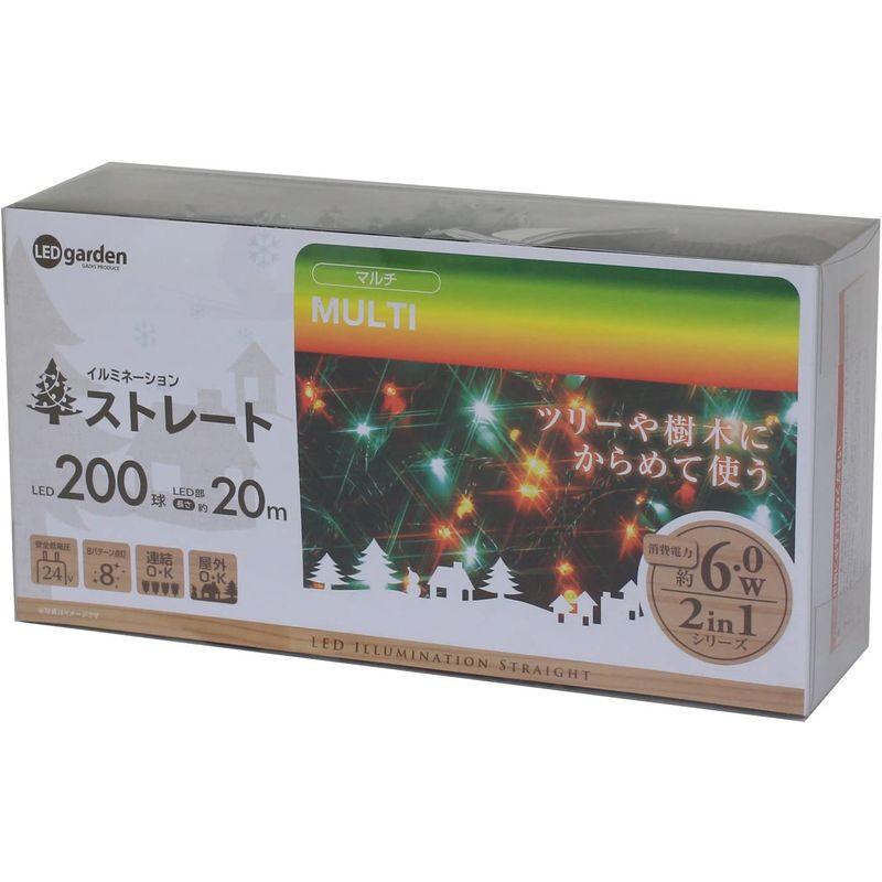 予約】【予約】タカショー(Takasho) イルミネーション ストレート 200球 マルチ LIT-ST200M クリスマス 飾り 屋外 Led 電飾 ツ 屋外照明 タカショー(Takasho) イルミネーション ローボルトLEDストレート100球あったかマルチ クリスマス 飾り 屋外 le