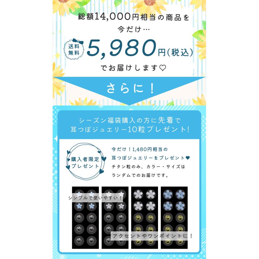 夏限定！summer福袋 豪華10点セット 耳つぼジュエリー ランキング1位