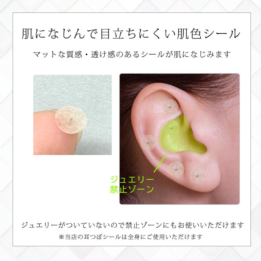 耳つぼシール 肌色シール チタン粒 お試し 20粒 ジュエリーなし