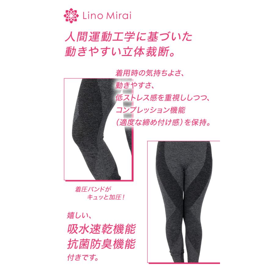 Lino Mirai ヨガパンツ レギンス ヨガウェア ヨガレギンス 立体