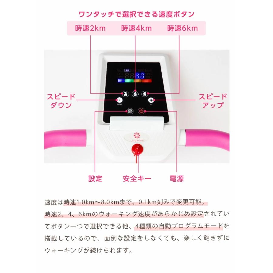 【美品‼️】定価28,380円♪ 現行モデル リノミライ ルームウォーカー 最高8km/h ウォーキングマシン ジョギング ランニング Lino Mirai（リノミライ） ルームウォーカー ルームランナー