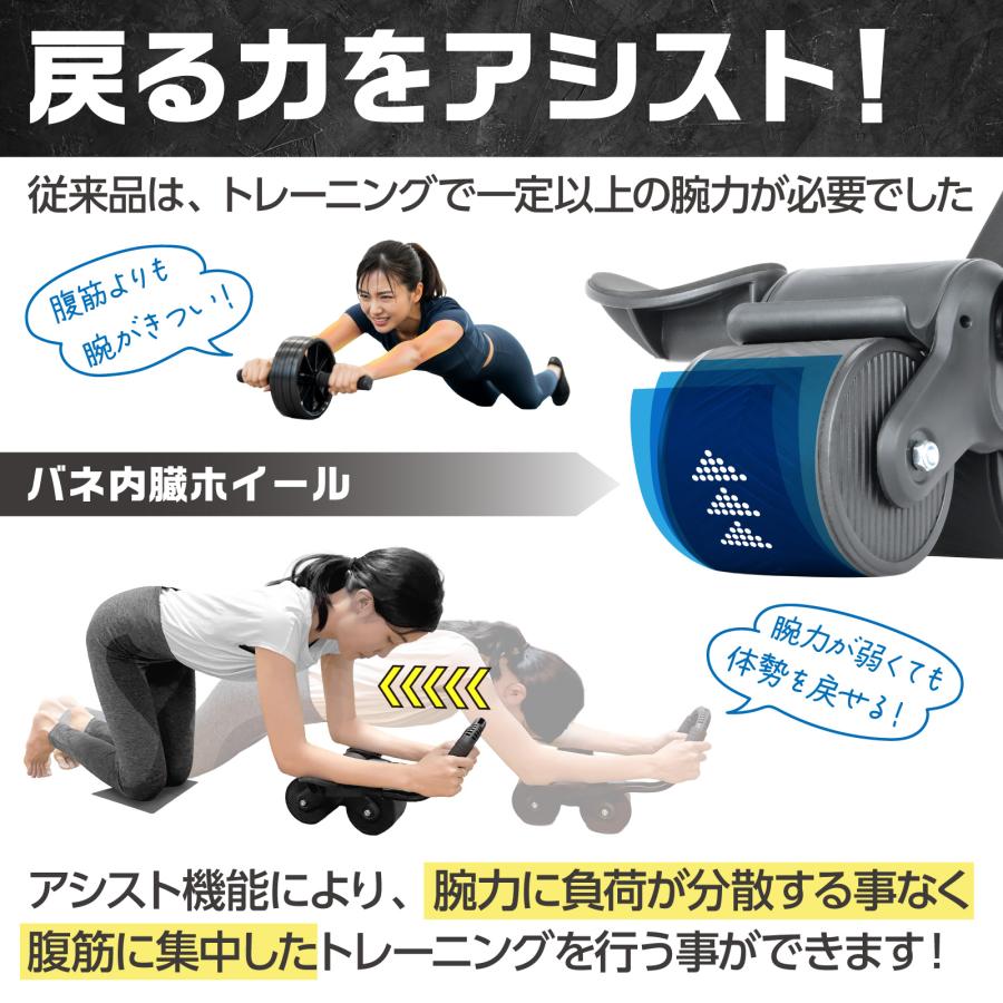 Mad Bull（マッドブル） 腹筋ローラー アシスト機能 マット付き プラン