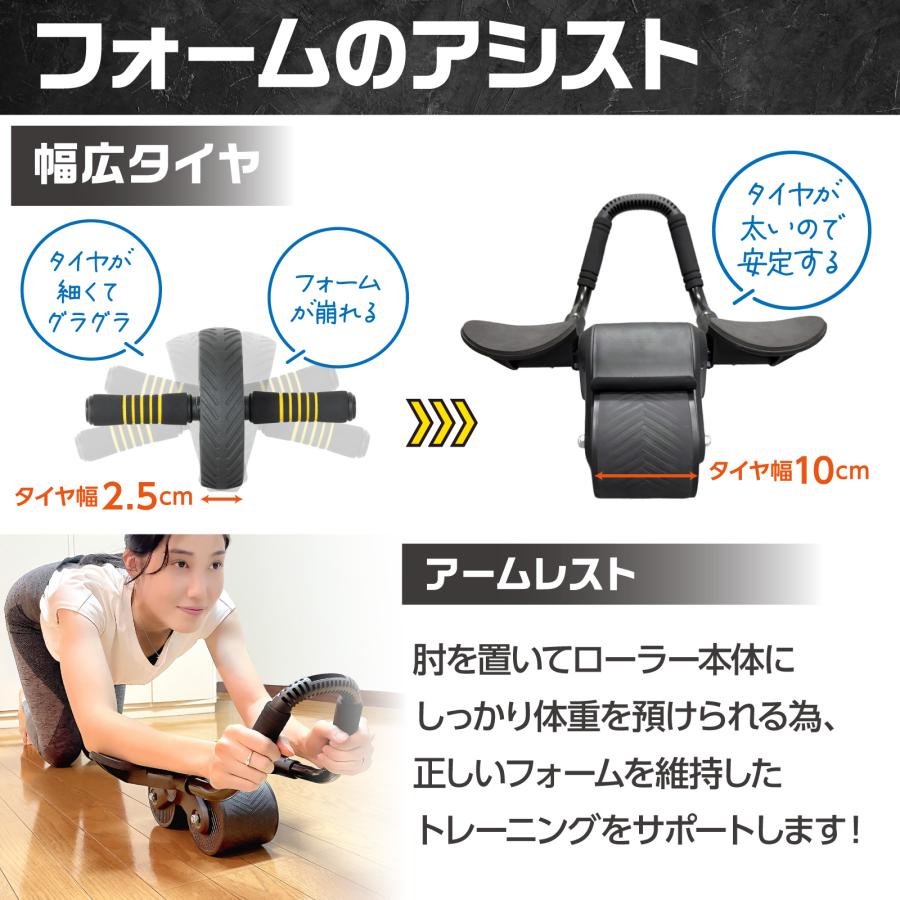 Mad Bull（マッドブル） 腹筋ローラー アシスト機能 マット付き プラン