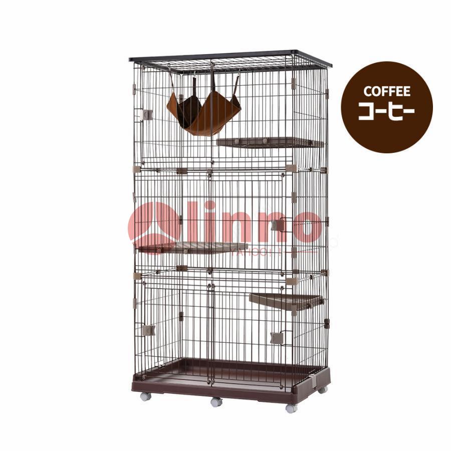 猫 ケージ 3段 スライドドアタイプ キャスター付き キャットケージ 大型 おしゃれ ペットケージ 多段 留守番 保護 脱走防止 多頭飼い 