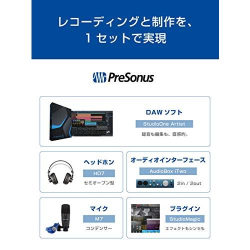 【まとめ売り】 PreSonus AudioBox iTwo Studio DTMセット オーディオインターフェイス ヘッドホン マイク Studio One Art 【IQY1599183683】(56993円)