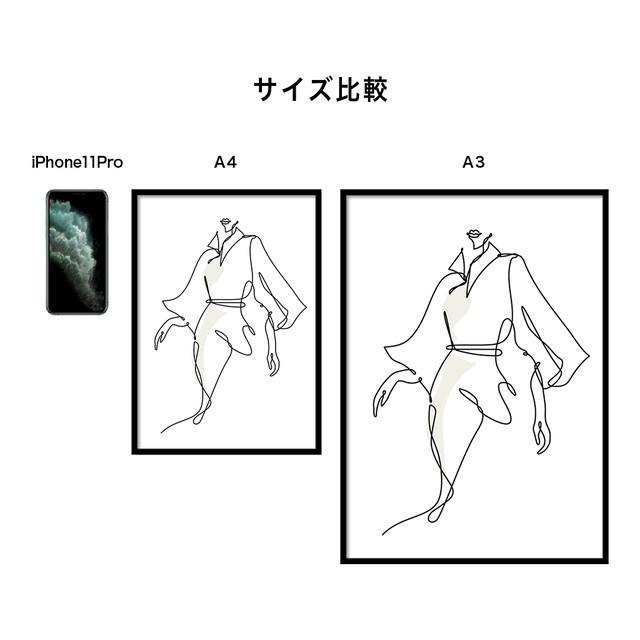 A0002/線画/アートポスター/インテリア/モダン/ウォールデコレーション/壁掛け/アートパネル | ブランド登録なし | 03