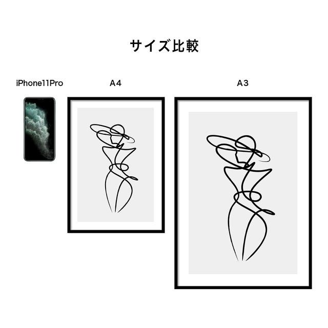A0068/線画/アートポスター/インテリア/モダン/ウォールデコレーション/壁掛け/アートパネル | ブランド登録なし | 04