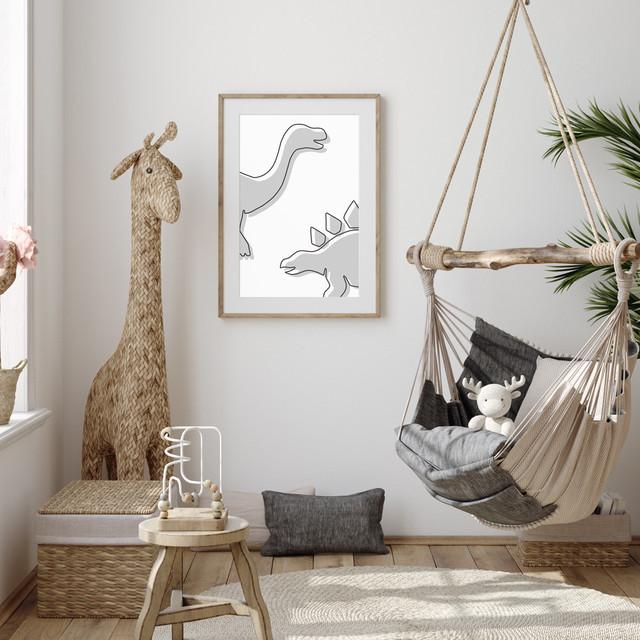 A0075/線画/アートポスター/インテリア/モダン/ウォールデコレーション/壁掛け/アートパネル/恐竜/子供部屋 | ブランド登録なし | 03