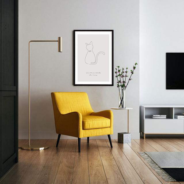 A0097/線画/アートポスター/インテリア/モダン/ウォールデコレーション/壁掛け/アートパネル/猫/ネコ | ブランド登録なし | 02