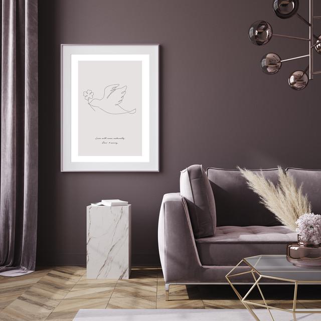 A0098/線画/アートポスター/インテリア/モダン/ウォールデコレーション/壁掛け/アートパネル/鳥 | ブランド登録なし | 01