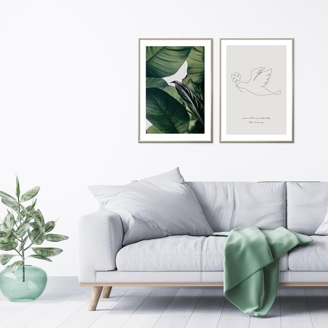 A0098/線画/アートポスター/インテリア/モダン/ウォールデコレーション/壁掛け/アートパネル/鳥 | ブランド登録なし | 05