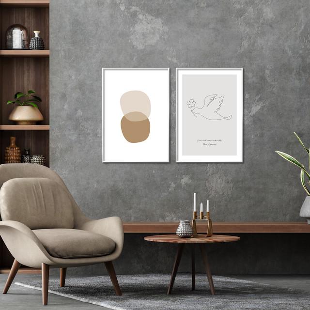 A0098/線画/アートポスター/インテリア/モダン/ウォールデコレーション/壁掛け/アートパネル/鳥 | ブランド登録なし | 06