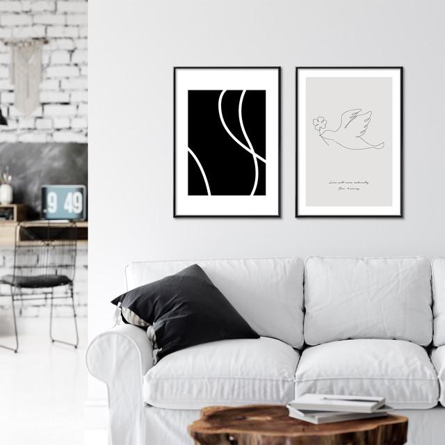 A0098/線画/アートポスター/インテリア/モダン/ウォールデコレーション/壁掛け/アートパネル/鳥 | ブランド登録なし | 08