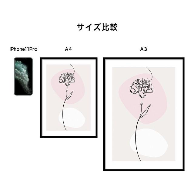 A0112/線画/アートポスター/インテリア/モダン/ウォールデコレーション/壁掛け/アートパネル/カーネーション | ブランド登録なし | 04