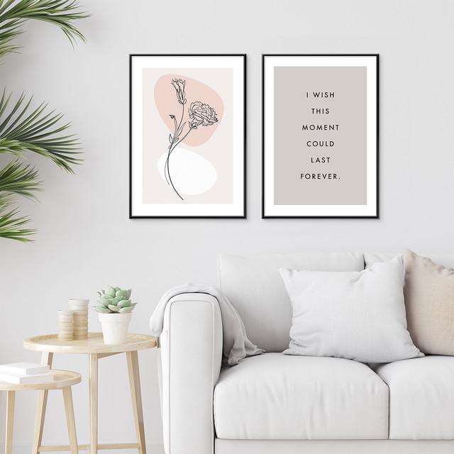 A0113/線画/アートポスター/インテリア/モダン/ウォールデコレーション/壁掛け/アートパネル/カーネーション | ブランド登録なし | 02