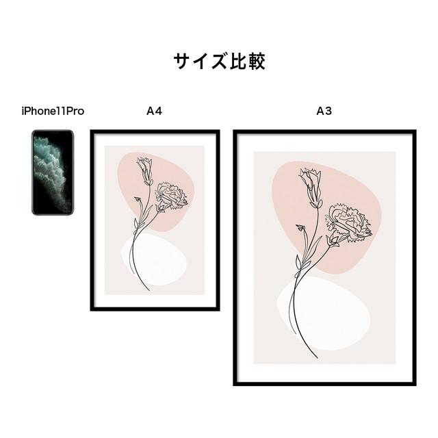 A0113/線画/アートポスター/インテリア/モダン/ウォールデコレーション/壁掛け/アートパネル/カーネーション | ブランド登録なし | 04