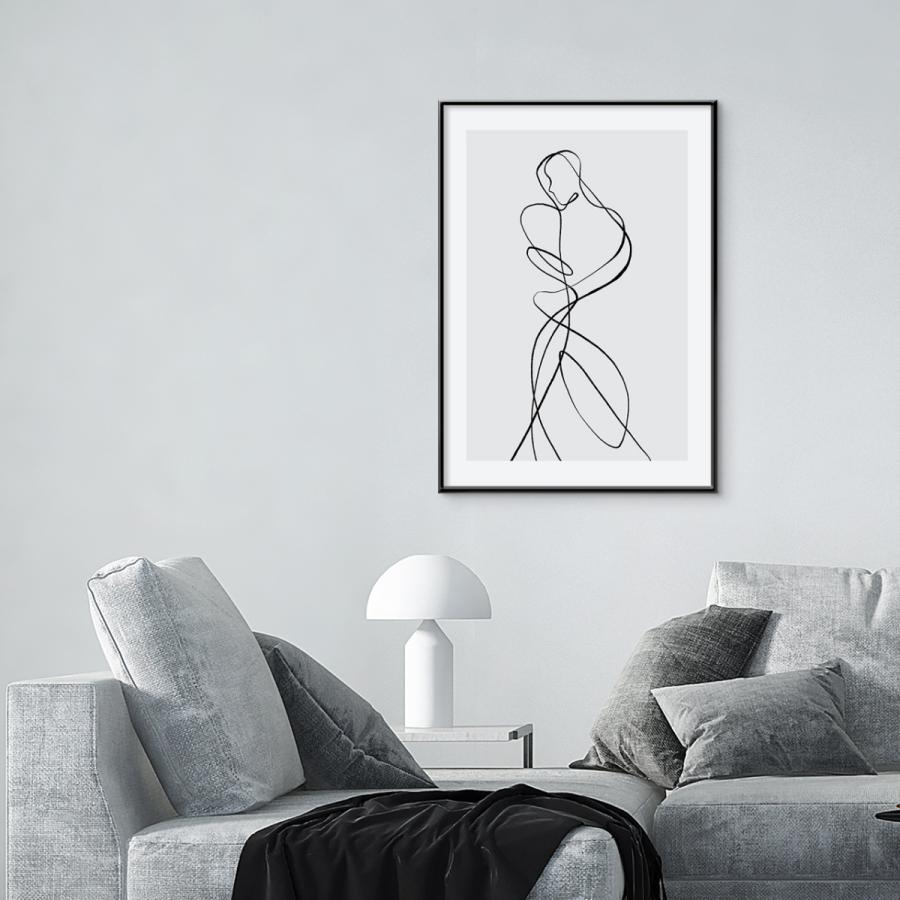 A0120/線画/アートポスター/インテリア/モダン/ウォールデコレーション/壁掛け/アートパネル/抽象 | ブランド登録なし | 02