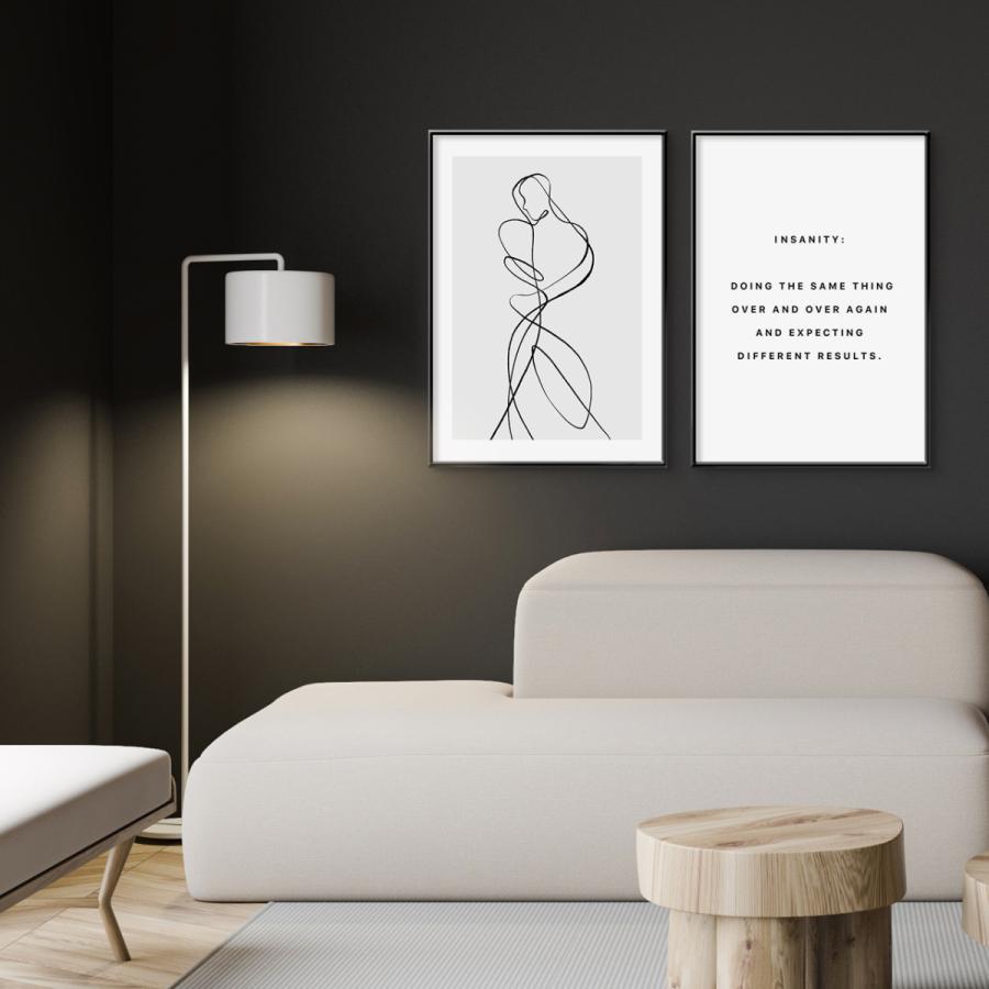 A0120/線画/アートポスター/インテリア/モダン/ウォールデコレーション/壁掛け/アートパネル/抽象 | ブランド登録なし | 03