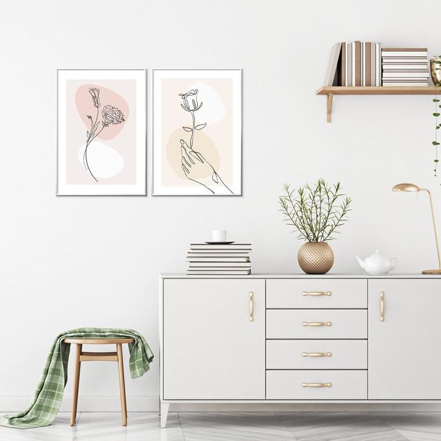 A0121/線画/アートポスター/インテリア/モダン/ウォールデコレーション/壁掛け/アートパネル/花/ボタニカル | ブランド登録なし | 04