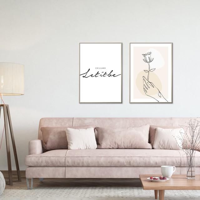 A0121/線画/アートポスター/インテリア/モダン/ウォールデコレーション/壁掛け/アートパネル/花/ボタニカル | ブランド登録なし | 05