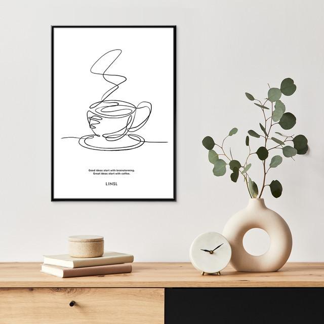 A0123/線画/アートポスター/インテリア/モダン/ウォールデコレーション/壁掛け/アートパネル/コーヒー | ブランド登録なし | 05