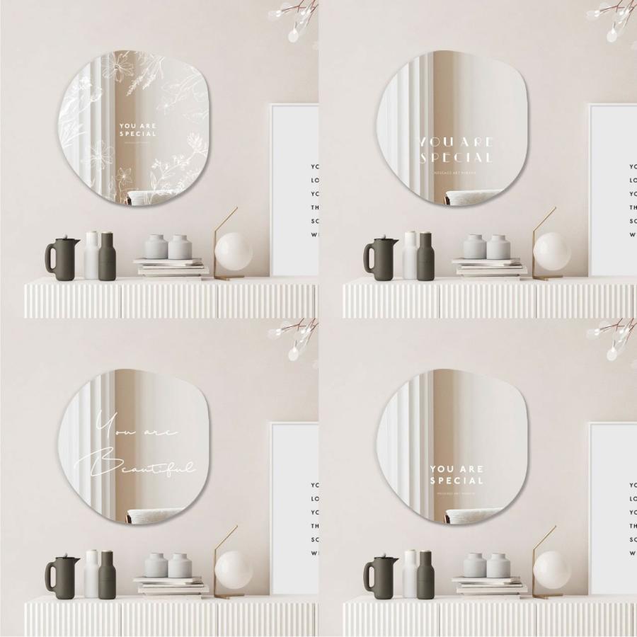 ウォールミラー　ウェーブミラー　壁掛け ウェーブミラー/ニュアンスミラー/インテリア/鏡/壁掛け/北欧