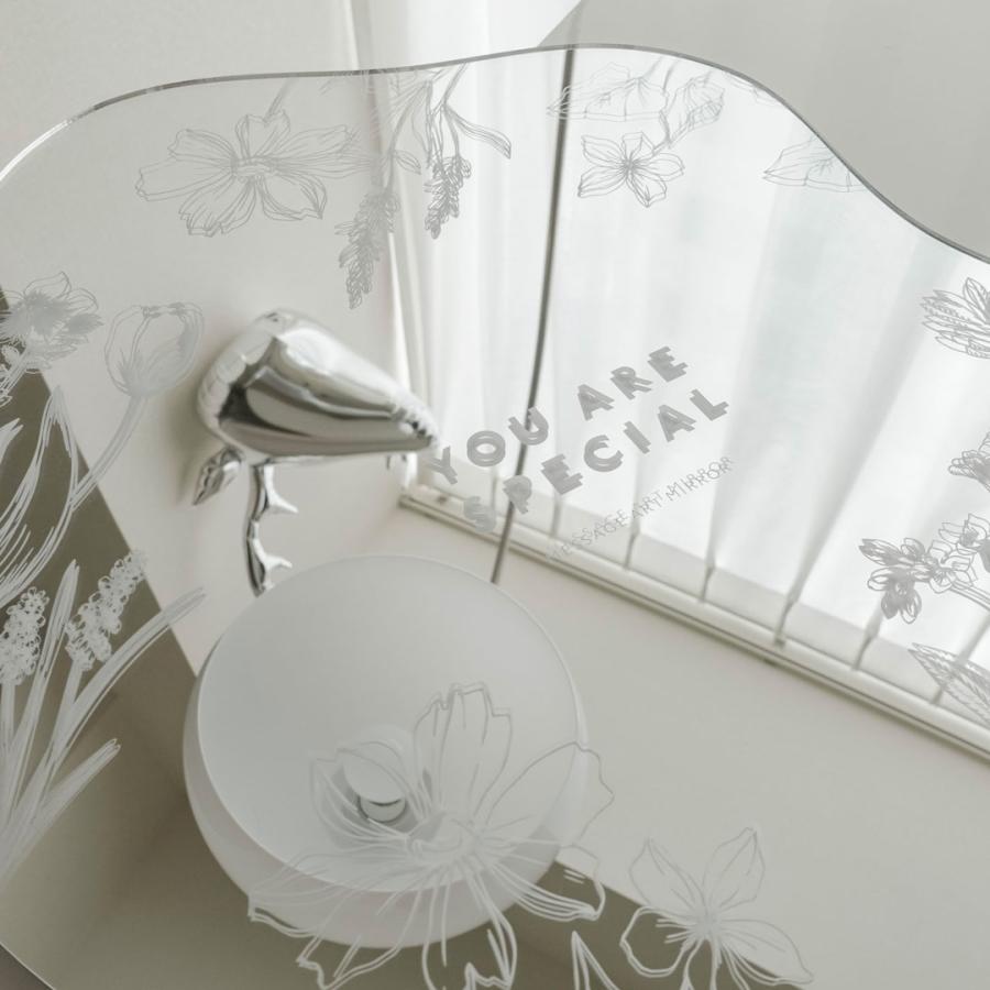 ウェーブミラー/ニュアンスミラー/インテリア/鏡/壁掛け/北欧モダン/飛散防止/リンスル/G0013 | ブランド登録なし | 13