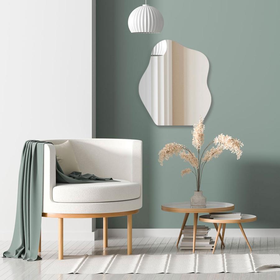 ウェーブミラー/ニュアンスミラー/インテリア/鏡/壁掛け/北欧モダン