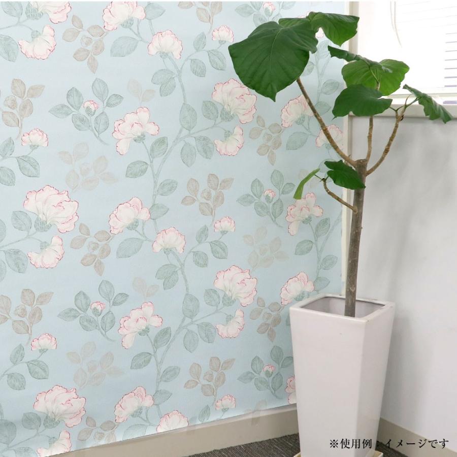 生のり付き壁紙レトロな花柄アジアン風今貼ってある壁紙の上から貼れる重ねて貼れる92cm 2 5ｍ Hknf05 プチリフォーム商店街 通販 Yahoo ショッピング