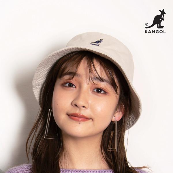 KANGOL（カンゴール） バケットハット 帽子 ウォッシュド バケハ 黒 白