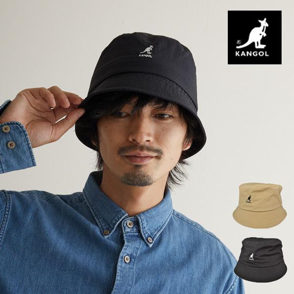 KANGOL（カンゴール） ナイロン バケットハット メンズ レディース 黒