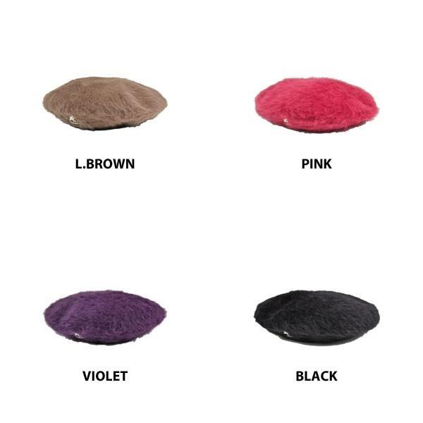 KANGOL（カンゴール） 【限定セール】 ベレー帽 ファー 黒 ピンク