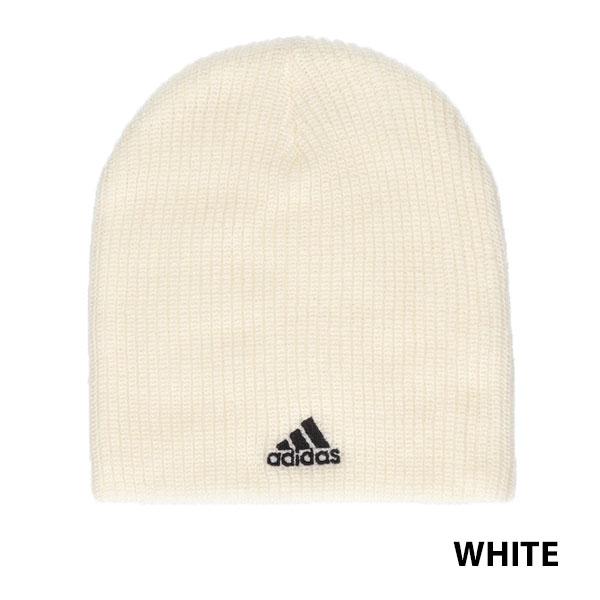 adidas（アディダス） アクリル ビーニー ニット帽 黒 グレー 白 紺